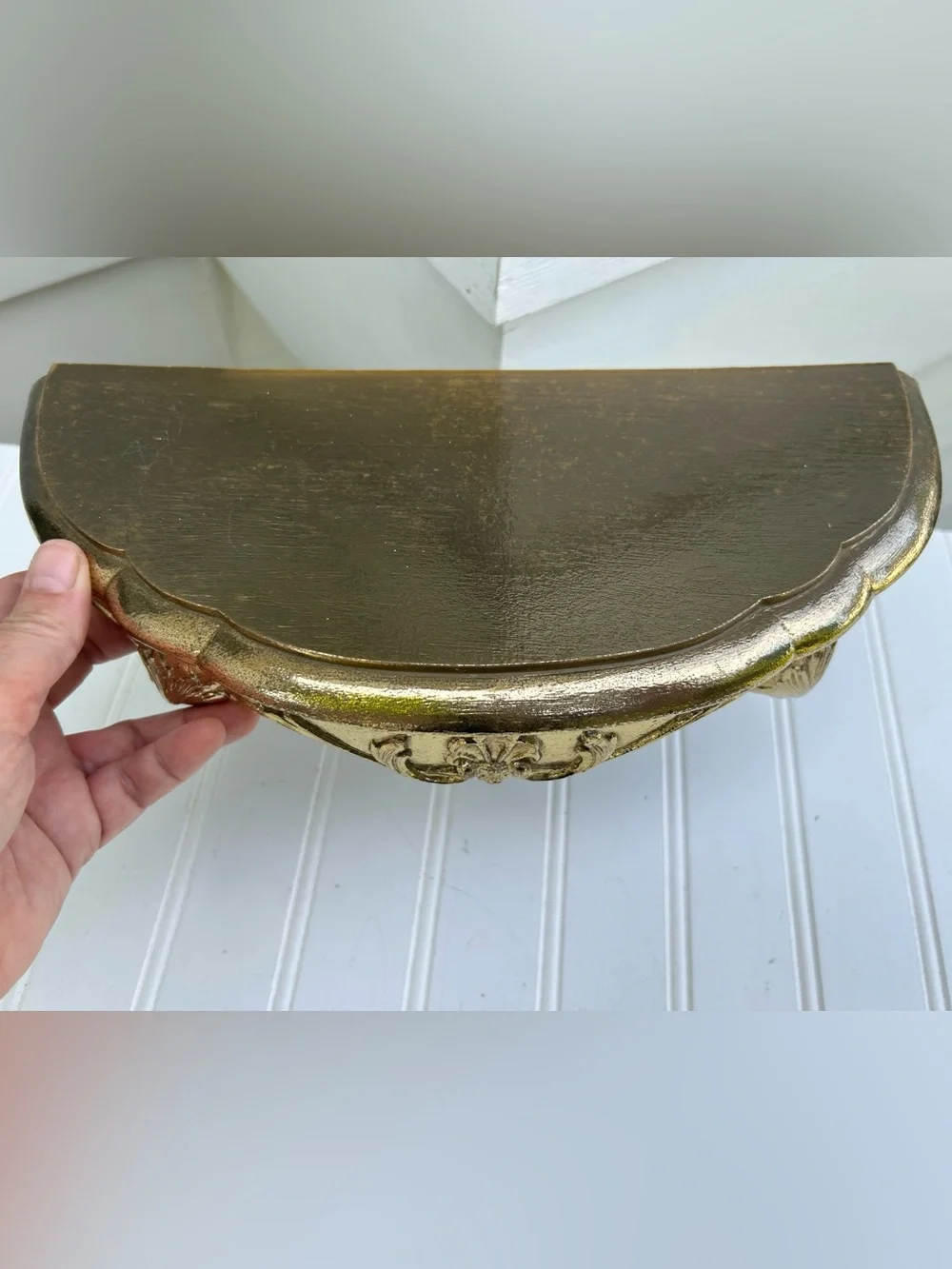 Vintage Shelf Burwood Ornate Gold Hollywood Regency Gallery Wall 6x13 Made in US